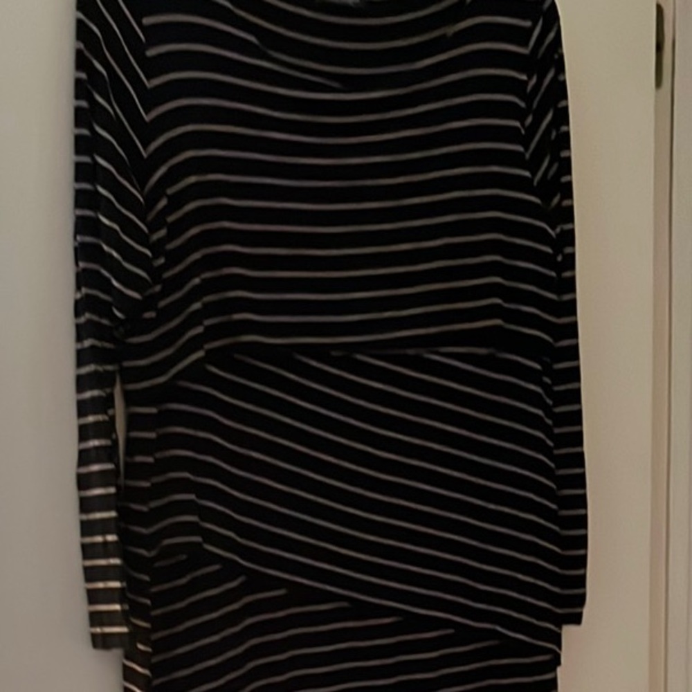 Striped Black and White Dress